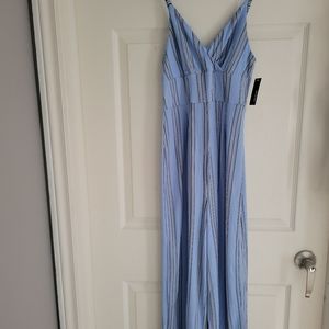 Blue / Black Silk Jumpsuit